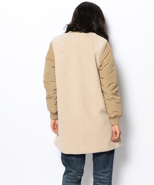 Ray BEAMS（レイビームス）の「Ray BEAMS / ボア タフタ ZIP コート（その他アウター・レディース・ブラック/ベージュ・1/0）」の10枚目の写真