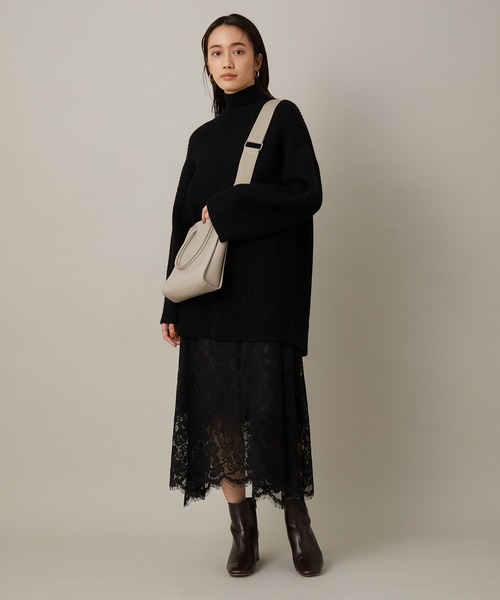 ADAM ET ROPE'(アダムエロペ)の「【セットアイテム】レイヤードニットワンピース(ワンピース・レディース・ライトグレー/ブラック・FREE)」の8枚目の写真