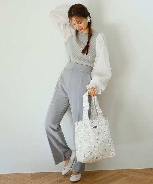 one after another NICE CLAUP（ワンアフターアナザーナイスクラップ）の「異素材コンシャスニット（ニット/セーター・レディース・アイボリー/ブラック/グレー/ブラウン・FREE）」の18枚目の写真