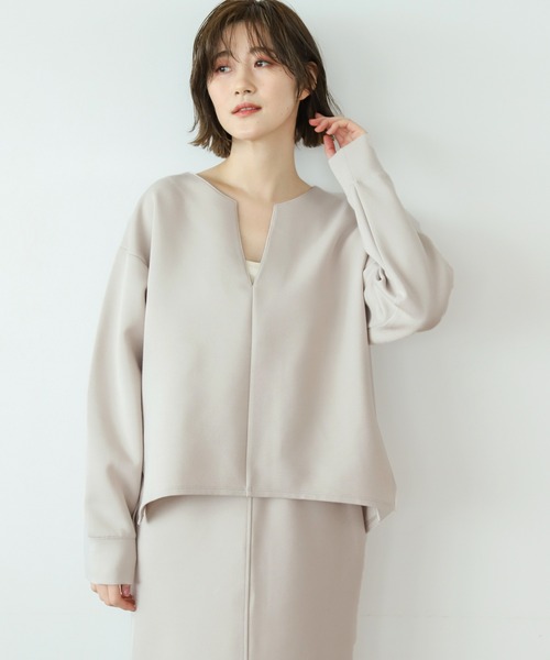 A part by（アパートバイ）の「CoPoキーネックセットアップ　935131（ワンピース・レディース・アイボリー/ベージュ系その他・FREE）」の3枚目の写真