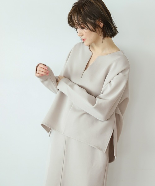 A part by（アパートバイ）の「CoPoキーネックセットアップ　935131（ワンピース・レディース・アイボリー/ベージュ系その他・FREE）」の6枚目の写真