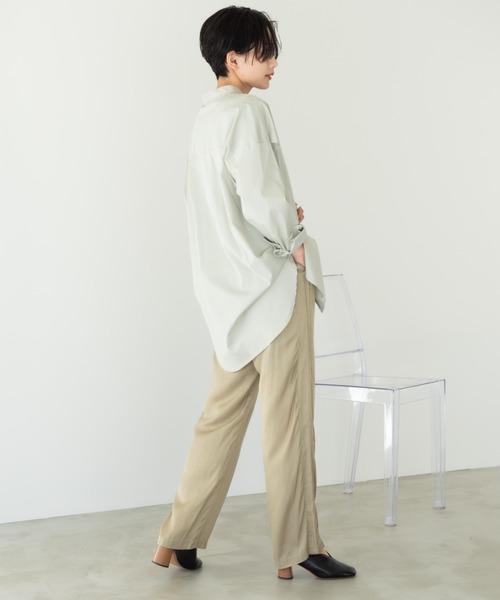 Solace（ソレイス）の「ショルダースリットバンドカラーシャツ/solace（シャツ/ブラウス・レディース・ホワイト/ブルー/グリーン・FREE）」の9枚目の写真