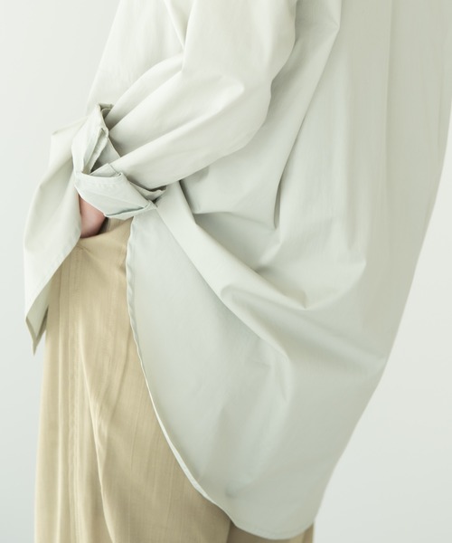 Solace（ソレイス）の「ショルダースリットバンドカラーシャツ/solace（シャツ/ブラウス・レディース・ホワイト/ブルー/グリーン・FREE）」の11枚目の写真