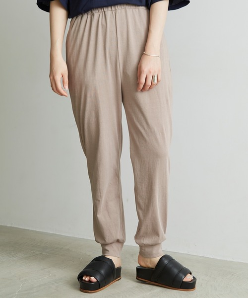 note et silence （ノートエシロンス）の「◇ハイト天竺ハイウェット　ルーズイージーパンツ（その他パンツ・レディース・グレー/ブルー/ホワイト/チャコールグレー・FREE）」の3枚目の写真
