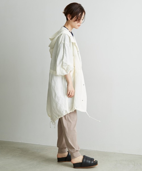 note et silence （ノートエシロンス）の「◇ハイト天竺ハイウェット　ルーズイージーパンツ（その他パンツ・レディース・グレー/ブルー/ホワイト/チャコールグレー・FREE）」の14枚目の写真