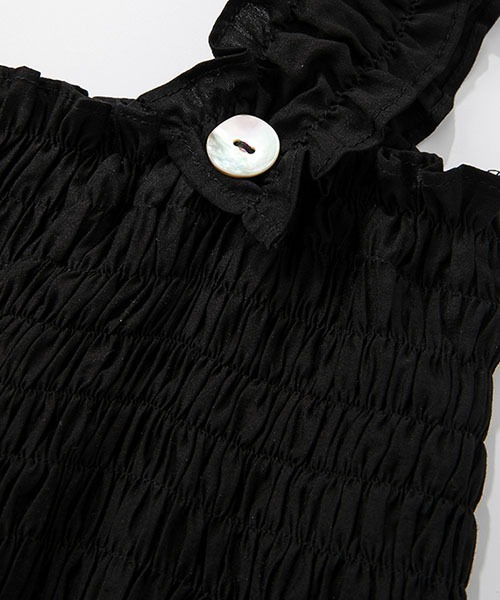 Fano Studios】Square collar no sleeve & pleated skirt