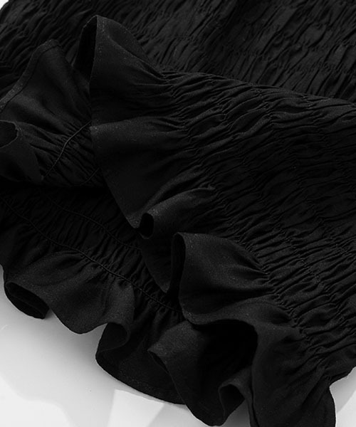 Fano Studios(ファノ ストゥディオズ)の「【Fano Studios】Square collar no sleeve & pleated skirt FC21S125(セットアップ・レディース・ブラック・S/M/L)」の7枚目の写真
