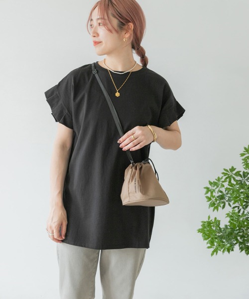 FRANKLIN & MARSHALL（フランクリンマーシャル）の「F&M 巾着バッグ（ショルダーバッグ・メンズ・オレンジ/ベージュ/ブラック・-）」の6枚目の写真