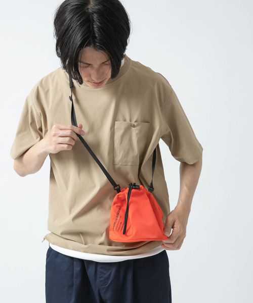 FRANKLIN & MARSHALL（フランクリンマーシャル）の「F&M 巾着バッグ（ショルダーバッグ・メンズ・オレンジ/ベージュ/ブラック・-）」の7枚目の写真