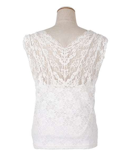 PUNYUS（プニュズ）の「レースキャミソール（キャミソール・レディース・ブラック/ホワイト・2/1/4/3）」の5枚目の写真