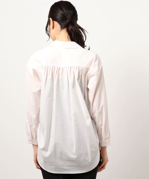 Q（キュー）の「コットンボイルスキッパーシャツ（シャツ/ブラウス・レディース・グレー/ライム/アイボリー・MEDIUM）」の5枚目の写真