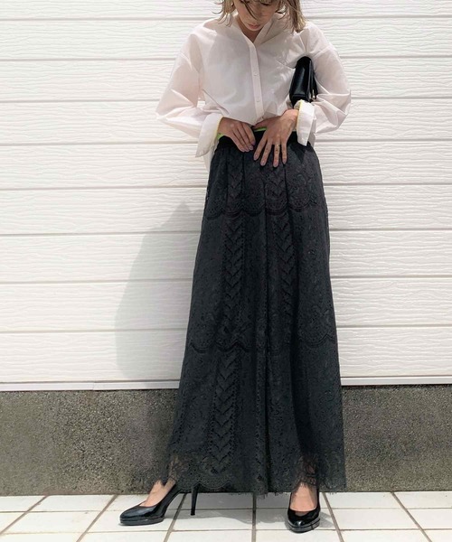 Q（キュー）の「コットンボイルスキッパーシャツ（シャツ/ブラウス・レディース・グレー/ライム/アイボリー・MEDIUM）」の10枚目の写真