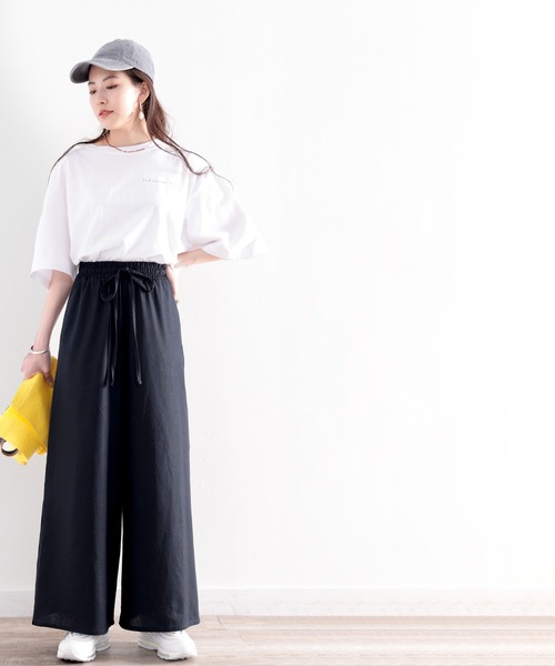 classicalelf（クラシカルエルフ）の「ふわり、たなびく。コットンフレアパンツ（その他パンツ・レディース・ブラック/モカ/サンドベージュ/ナチュラル・LARGE/MEDIUM/SMALL/X-LARGE）」の5枚目の写真