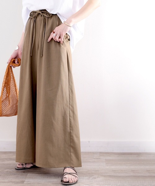 classicalelf（クラシカルエルフ）の「ふわり、たなびく。コットンフレアパンツ（その他パンツ・レディース・ブラック/モカ/サンドベージュ/ナチュラル・LARGE/MEDIUM/SMALL/X-LARGE）」の14枚目の写真