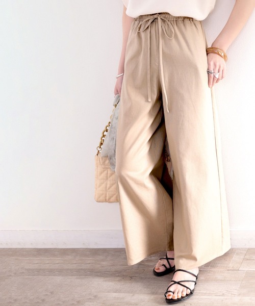 classicalelf（クラシカルエルフ）の「ふわり、たなびく。コットンフレアパンツ（その他パンツ・レディース・ブラック/モカ/サンドベージュ/ナチュラル・LARGE/MEDIUM/SMALL/X-LARGE）」の17枚目の写真