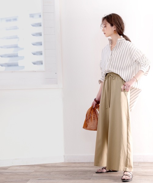 セール】ふわり、たなびく。コットンフレアパンツ（その他パンツ