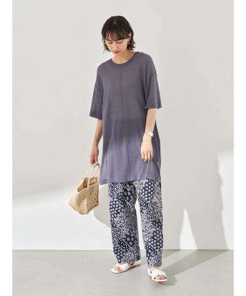 earth music&ecology（アースミュージックアンドエコロジー）の「気分は旅！パンツ ＊（その他パンツ・レディース・ピンクベージュ/ダークネイビー/ベージュ/カーキ・FREE）」の12枚目の写真