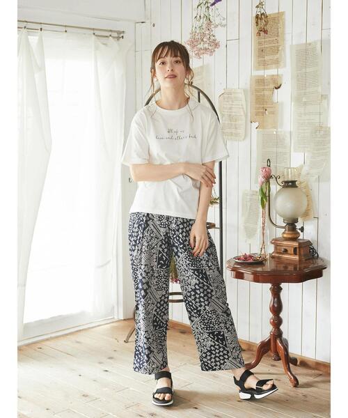 earth music&ecology（アースミュージックアンドエコロジー）の「気分は旅！パンツ ＊（その他パンツ・レディース・ピンクベージュ/ダークネイビー/ベージュ/カーキ・FREE）」の7枚目の写真