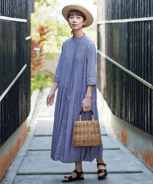 Sunny clouds（サニークラウズ）の「サニークラウズ　渾身のタックワンピース〈レディース〉（ワンピース・レディース・ブルー・MEDIUM/LARGE/X-LARGE/XX-LARGE/NM）」の3枚目の写真