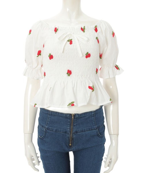 fifth calin（フィフスカラン）の「総柄刺繍パフスリーブブラウス（シャツ/ブラウス・レディース・ブルー/その他4/その他5・MEDIUM）」の5枚目の写真