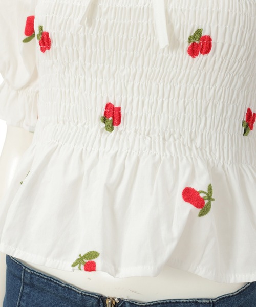 fifth calin（フィフスカラン）の「総柄刺繍パフスリーブブラウス（シャツ/ブラウス・レディース・ブルー/その他4/その他5・MEDIUM）」の9枚目の写真