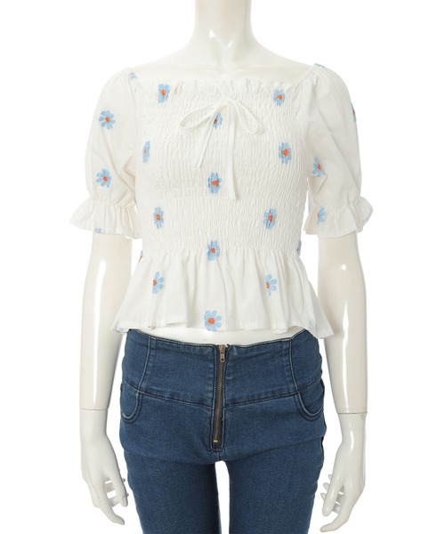 fifth calin（フィフスカラン）の「総柄刺繍パフスリーブブラウス（シャツ/ブラウス・レディース・ブルー/その他4/その他5・MEDIUM）」の11枚目の写真