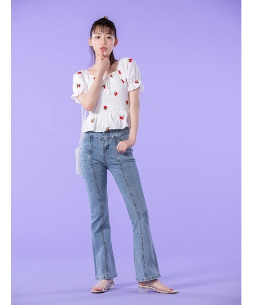 fifth calin（フィフスカラン）の「総柄刺繍パフスリーブブラウス（シャツ/ブラウス・レディース・ブルー/その他4/その他5・MEDIUM）」の18枚目の写真