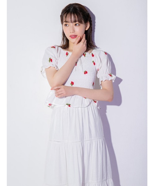 fifth calin（フィフスカラン）の「総柄刺繍パフスリーブブラウス（シャツ/ブラウス・レディース・ブルー/その他4/その他5・MEDIUM）」の22枚目の写真