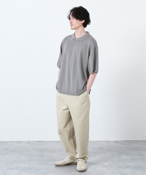 JOURNAL STANDARD（ジャーナルスタンダード）の「SUVIN COTTON 14G ニットポロシャツ /サマーニット（ポロシャツ・メンズ・ブラック/ベージュ/グレー/コバルトブルー・MEDIUM/LARGE）」の5枚目の写真