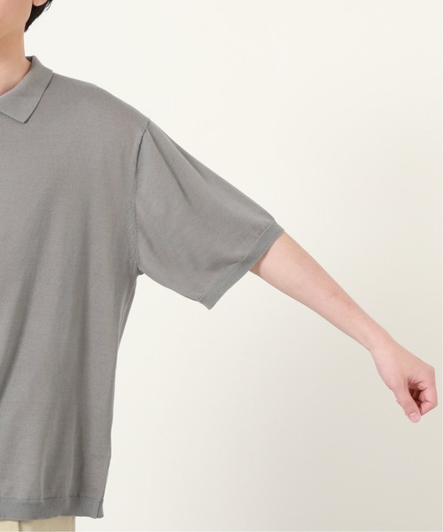 JOURNAL STANDARD（ジャーナルスタンダード）の「SUVIN COTTON 14G ニットポロシャツ /サマーニット（ポロシャツ・メンズ・ブラック/ベージュ/グレー/コバルトブルー・MEDIUM/LARGE）」の11枚目の写真