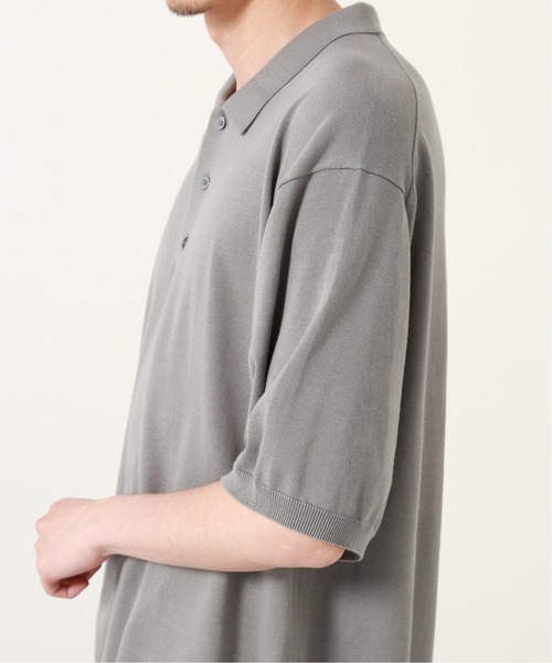 JOURNAL STANDARD（ジャーナルスタンダード）の「SUVIN COTTON 14G ニットポロシャツ /サマーニット（ポロシャツ・メンズ・ブラック/ベージュ/グレー/コバルトブルー・MEDIUM/LARGE）」の12枚目の写真