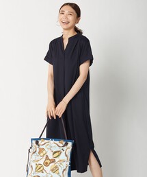 J.PRESS Ladies（J.プレス レディス）の「【UVケア・消臭効果・接触冷感】コンパクトコットンスムース バンドカラー ワンピース（ワンピース）」