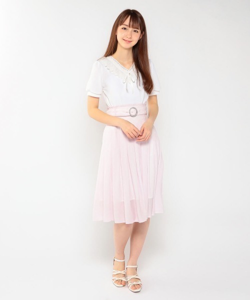 LODISPOTTO（ロディスポット）の「girlyドットフレアスカート（スカート・レディース・ホワイト/ラベンダー・MEDIUM）」の10枚目の写真