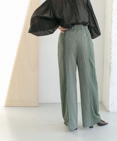 KBF（ケイビーエフ）の「マルチパターンワイドパンツ（その他パンツ・レディース・ホワイト/ベージュ/グリーン・ONE）」の4枚目の写真