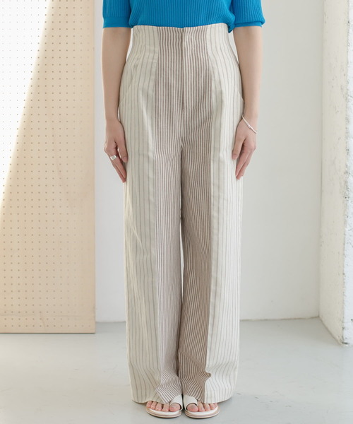 KBF（ケイビーエフ）の「マルチパターンワイドパンツ（その他パンツ・レディース・ホワイト/ベージュ/グリーン・ONE）」の13枚目の写真