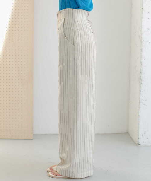 KBF（ケイビーエフ）の「マルチパターンワイドパンツ（その他パンツ・レディース・ホワイト/ベージュ/グリーン・ONE）」の14枚目の写真