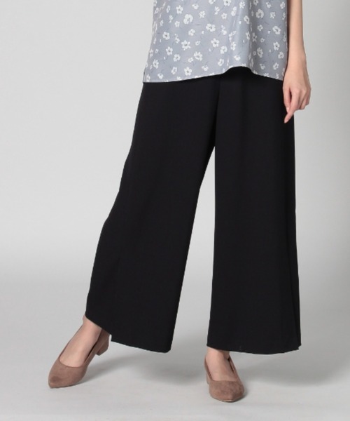 fleur by mint breeze(フルールバイミントブリーズ)の「【M~5L】麻調 ストレッチ ワイドパンツ(その他パンツ・レディース・ベージュ/グリーン/ブラック・4L/M/LL/L/3L/5L)」の3枚目の写真