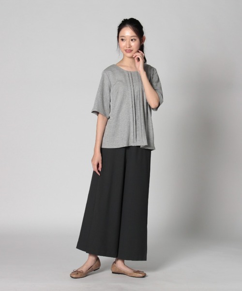 fleur by mint breeze(フルールバイミントブリーズ)の「【M~5L】麻調 ストレッチ ワイドパンツ(その他パンツ・レディース・ベージュ/グリーン/ブラック・4L/M/LL/L/3L/5L)」の5枚目の写真