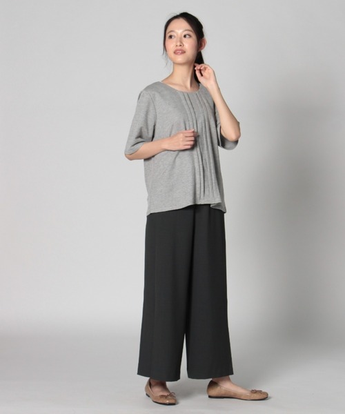 fleur by mint breeze(フルールバイミントブリーズ)の「【M~5L】麻調 ストレッチ ワイドパンツ(その他パンツ・レディース・ベージュ/グリーン/ブラック・4L/M/LL/L/3L/5L)」の20枚目の写真