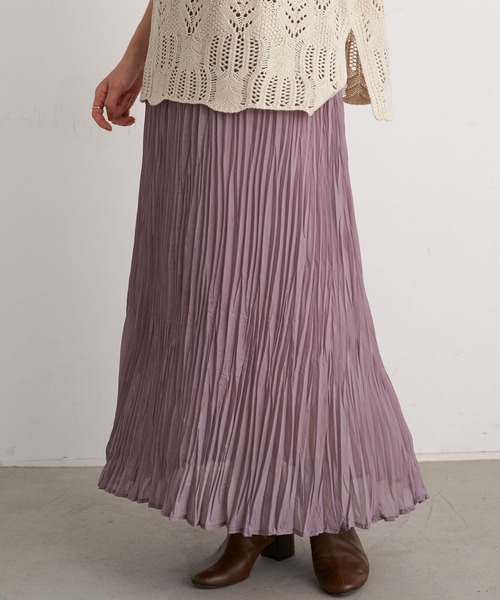 earth music&ecology（アースミュージックアンドエコロジー）の「【WEB限定】プリーツスカート ＊（スカート・レディース・ライトグレー/ブラック/ミント/ラベンダー/その他8・FREE）」の5枚目の写真