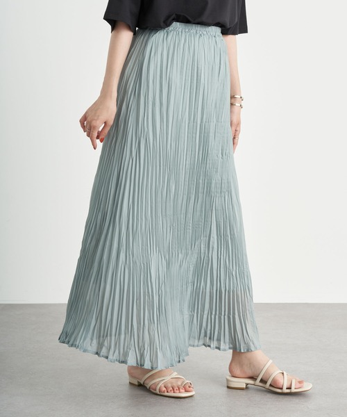 earth music&ecology（アースミュージックアンドエコロジー）の「【WEB限定】プリーツスカート ＊（スカート・レディース・ライトグレー/ブラック/ミント/ラベンダー/その他8・FREE）」の4枚目の写真
