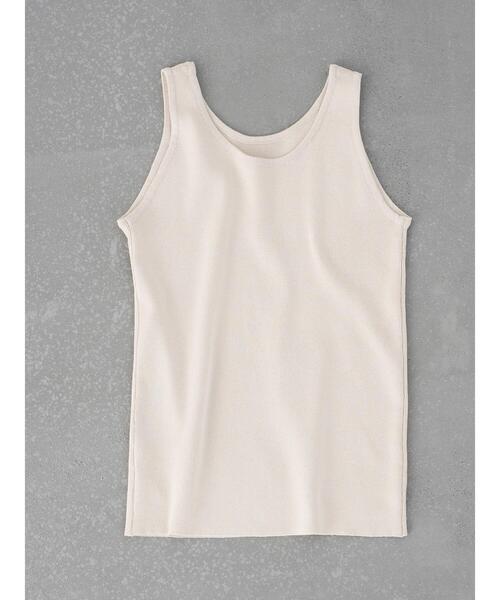 earth music&ecology（アースミュージックアンドエコロジー）の「アメスリニットタンクトップ ＊（タンクトップ・レディース・ブラウン/ホワイト系その他2/ベージュ・L/S/M）」の6枚目の写真