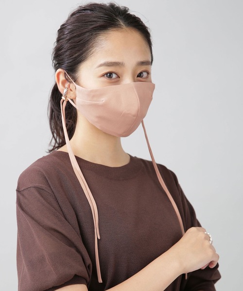 troisiemeCHACO(トロワズィエムチャコ)の「troisieme chaco/シフォンガーゼマスク(マスク・レディース・ベージュ/グレー/ネイビー・FREE)」の3枚目の写真
