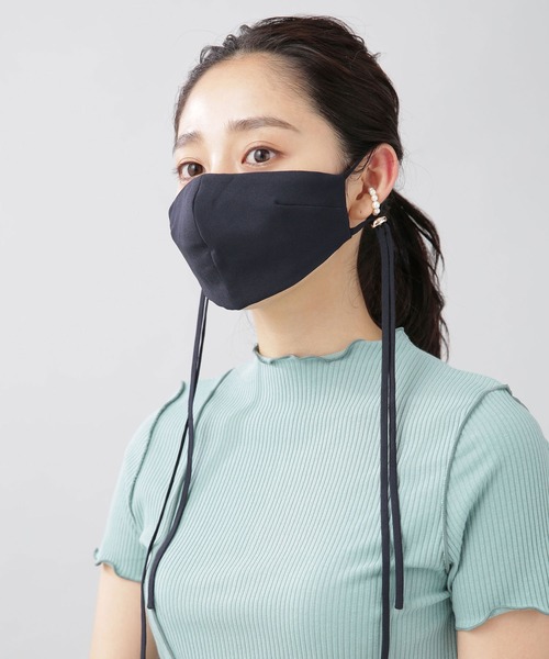 troisiemeCHACO(トロワズィエムチャコ)の「troisieme chaco/シフォンガーゼマスク(マスク・レディース・ベージュ/グレー/ネイビー・FREE)」の1枚目の写真