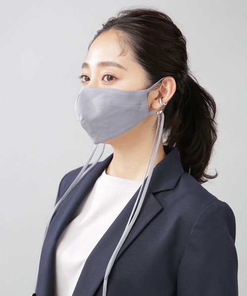 troisiemeCHACO(トロワズィエムチャコ)の「troisieme chaco/シフォンガーゼマスク(マスク・レディース・ベージュ/グレー/ネイビー・FREE)」の2枚目の写真