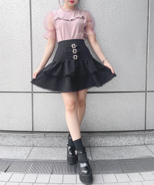 ROJITA（ロジータ）の「シアードットパフスリーブトップス（Tシャツ/カットソー・レディース・ピンク/ホワイト/ブラック・FREE）」の20枚目の写真