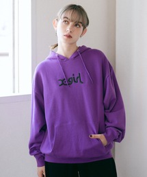 X-girl | THICK RUBBER MILLS LOGO SWEAT HOODIE(パーカー)