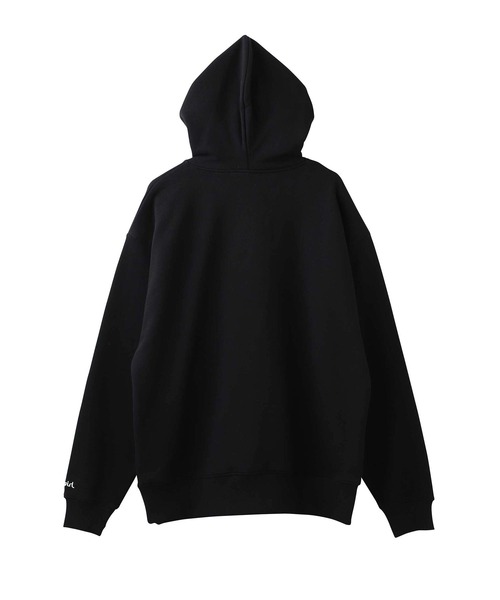 X-girl（エックスガール）の「THICK RUBBER MILLS LOGO SWEAT HOODIE（パーカー・レディース・ライトブルー/ブラック/ベージュ/パープル・S/M/L/XL）」の11枚目の写真