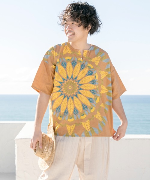 チャイハネ（チャイハネ）の「【チャイハネ】メンデルMEN'Sトップス（その他トップス・メンズ・ホワイト/ベージュ/キャメル・FREE）」の3枚目の写真