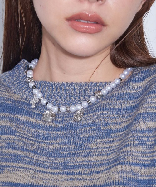 WEGO(ウィゴー)の「WEGO/チャームジャラパールネックレス(ネックレス・レディース・その他1/その他2/その他3・FREE)」の3枚目の写真